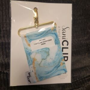 SaniCLIP Blue Marble Hand Sanitizer Holder